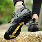 VacationGrabs mesh non-slip walking boots in green with durable rubber sole for outdoor adventures