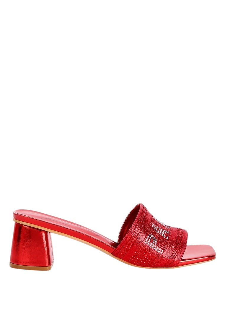 Messels Rhinestone Embellished Paris Sandals