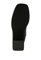 Sole view of Rag Company women's ankle boots with metallic accent black boots for stylish comfort