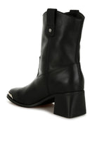 Rag Company metallic accent black boots with chunky heel and sleek design for stylish fall looks