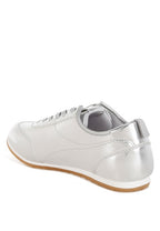 Women's metallic faux leather sneakers for stylish everyday wear