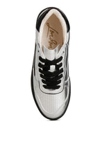 women's metallic faux leather sneakers, stylish and comfortable for casual wear