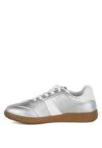 Rag Company metallic lace-up sneakers in silver for casual wear