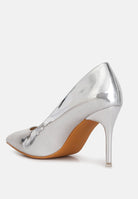 London Rag metallic patent leather pumps with a sleek pointed toe and elegant stiletto heel