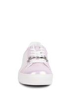 Rag Company metallic sneakers for women in light purple, perfect for casual wear