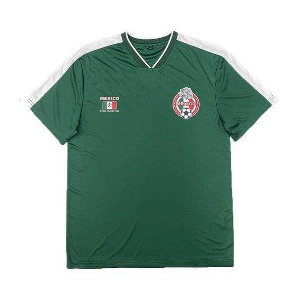 WEIV Men's World Cup Mexico team shirt in green with team logo and stripes