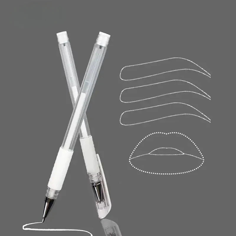 white surgical skin marker pen for microblading eyebrow mapping (photo 1 of 9)