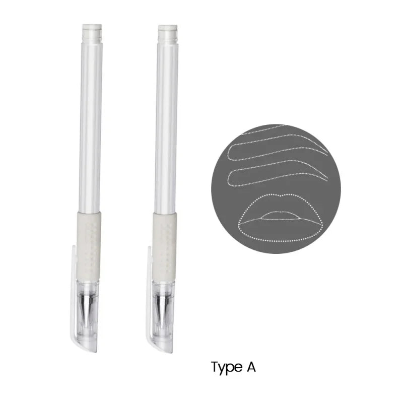 white surgical skin marker pen for microblading eyebrow mapping (photo 6 of 9)