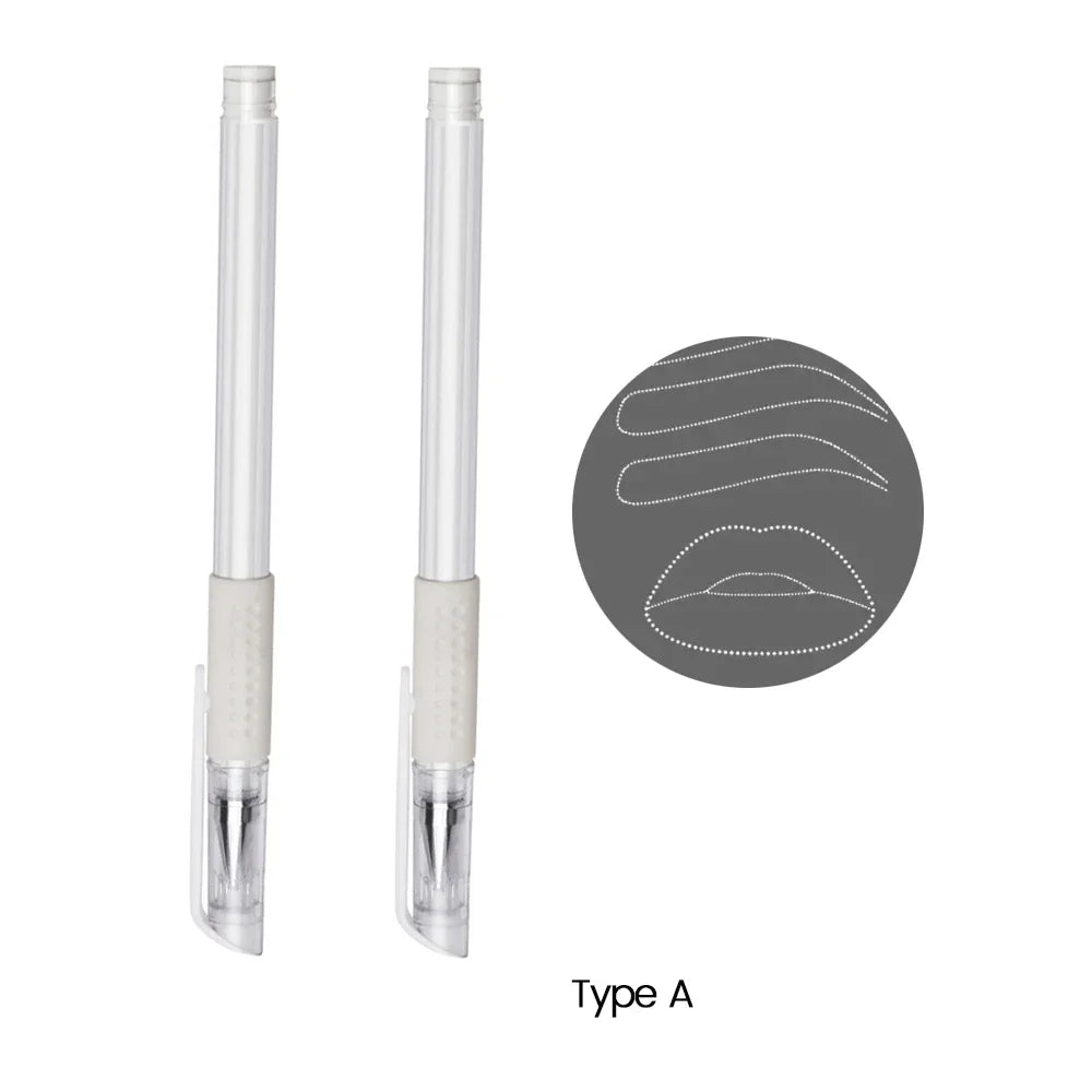 white surgical skin marker pen for microblading eyebrow mapping (photo 9 of 9)