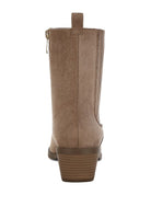 Beige Rag Company Women's Ankle Boots featuring stylish design and zip closure, ideal for casual outfits
