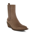Rag Company stylish brown microfiber Chelsea boots for men with a sleek design and comfortable heel