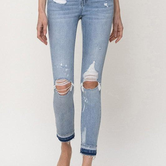 Women's Jeans Mid Rise Crop Skinny
