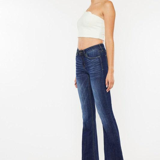 Women's Jeans Mid Rise Flare Jeans - Kc6102Loh