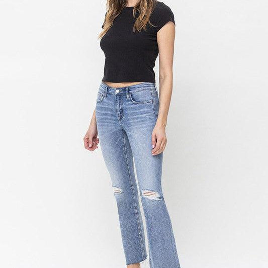 Women's Jeans Mid Rise Kick Flare Jeans