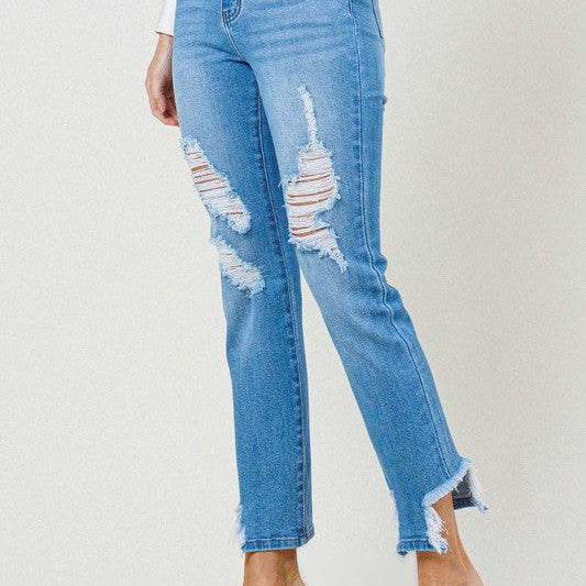 Women's Jeans Mid Rise Straight Leg