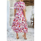 Women's floral midi dress, lightweight fabric, perfect for summer outings