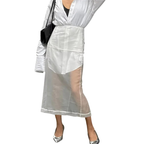 Chic Sheer Midi Skirt for Women’s Travel Attire