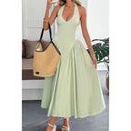 Light green midi sundress for women, perfect for summer outings