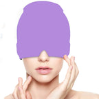 Purple migraine relief cap for soothing headache discomfort