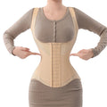 Beige waist corset trainer for shaping and support during workouts