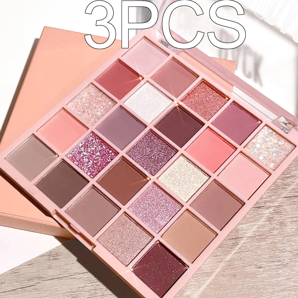 25-color milk tea eyeshadow palette with pearl shimmer shades (photo 10 of 10)
