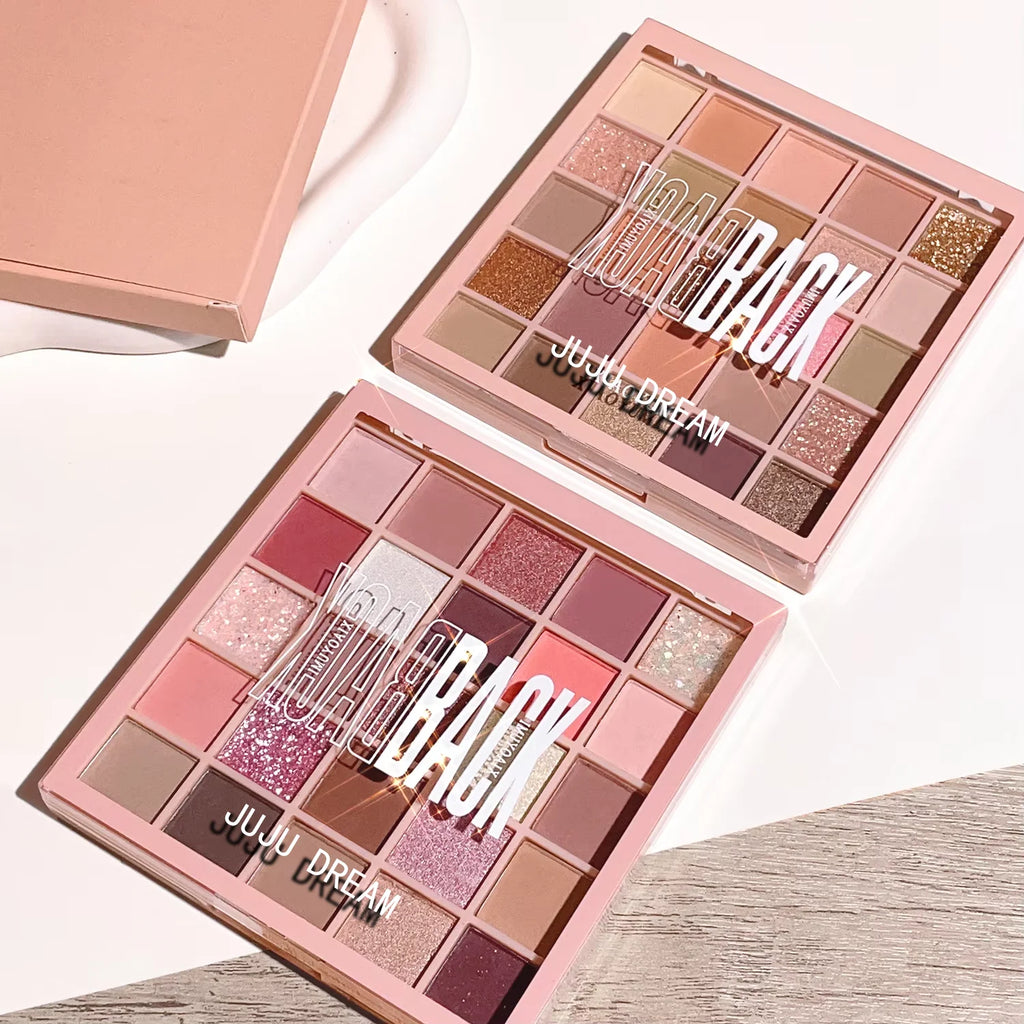 25-color milk tea eyeshadow palette with pearl shimmer shades (photo 4 of 10)