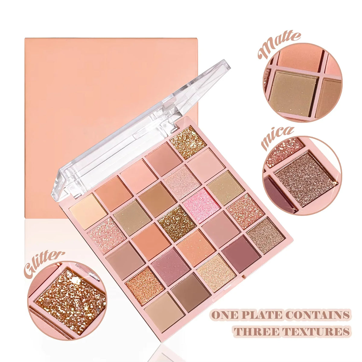 25-color milk tea eyeshadow palette with pearl shimmer shades (photo 5 of 10)