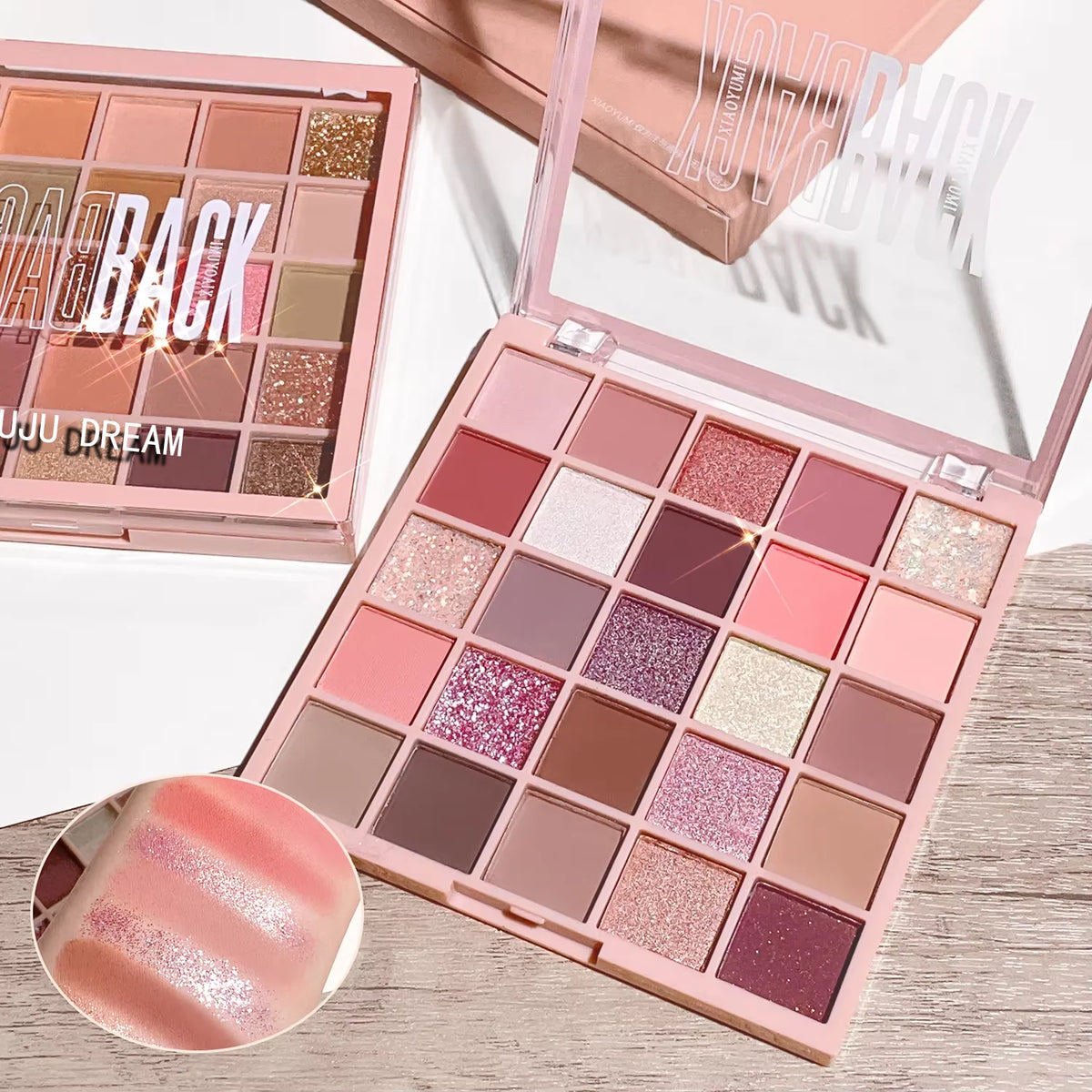 25-color milk tea eyeshadow palette with pearl shimmer shades (photo 6 of 10)