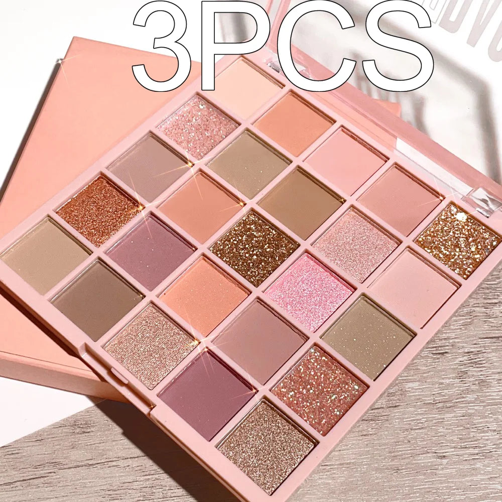 25-color milk tea eyeshadow palette with pearl shimmer shades (photo 7 of 10)