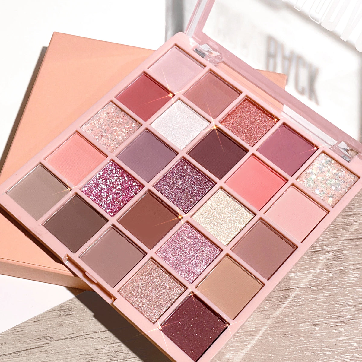 25-color milk tea eyeshadow palette with pearl shimmer shades (photo 8 of 10)