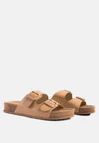 Minata Platform Buckled Slide Sandals