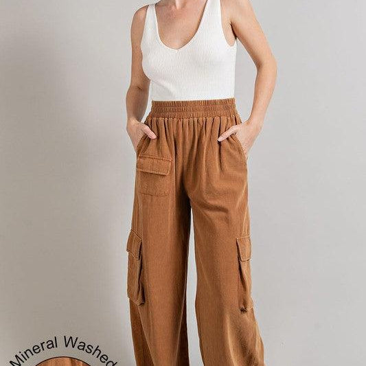Women's Pants Mineral Washed Cargo Pants