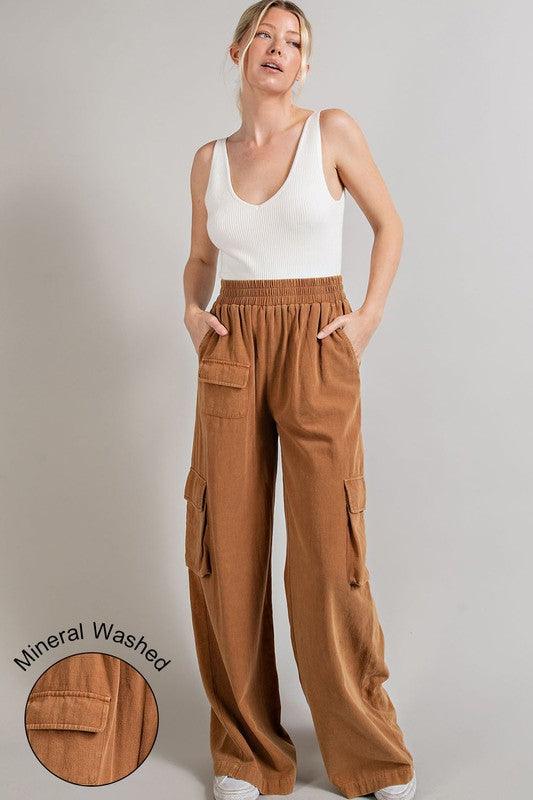Women's Pants Mineral Washed Cargo Pants