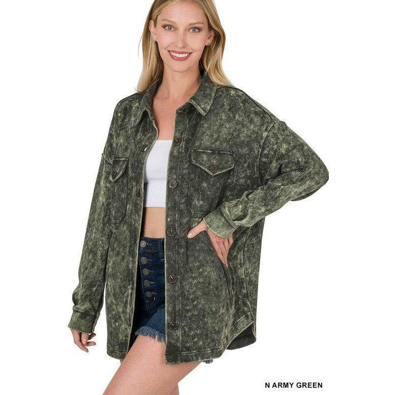 Mineral Washed Shacket - VacationGrabs