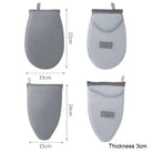 Mini ironing board heat resistant, gray fabric for easy storage