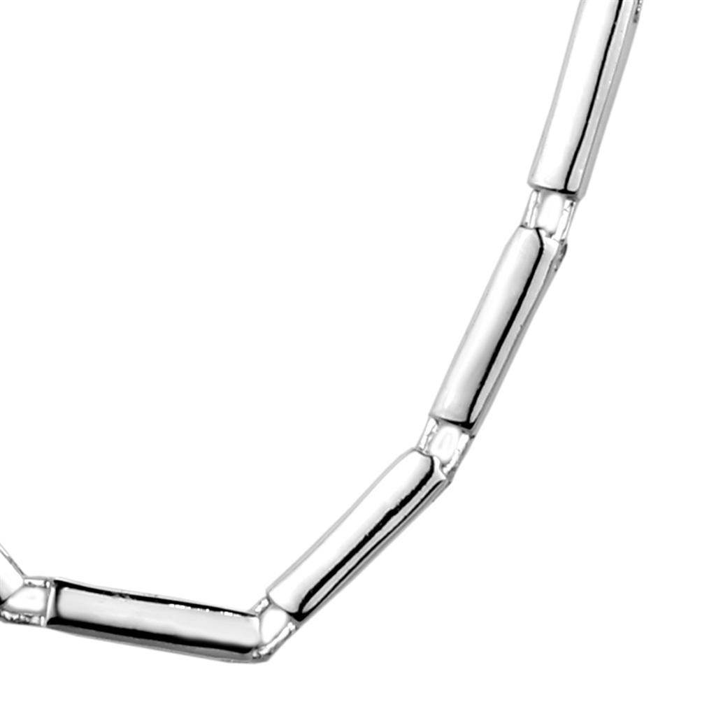 VacationGrabs minimalist sterling silver jewelry necklace with a sleek bar link design