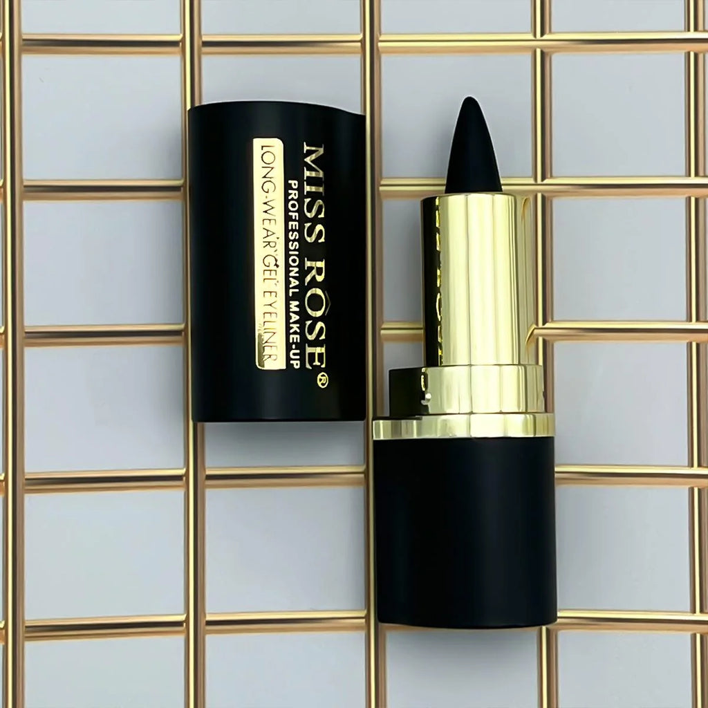 Waterproof creamy eyeliner pencil in black for precise application