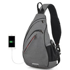 Dark gray bag with sling for stylish travel and daily use