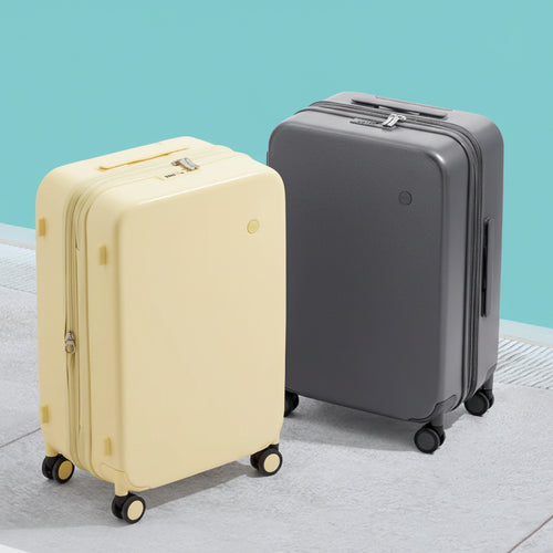 VacationGrabs best travel luggage carry-on in yellow and gray options