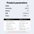 VacationGrabs carry on size luggage dimensions in durable PC material