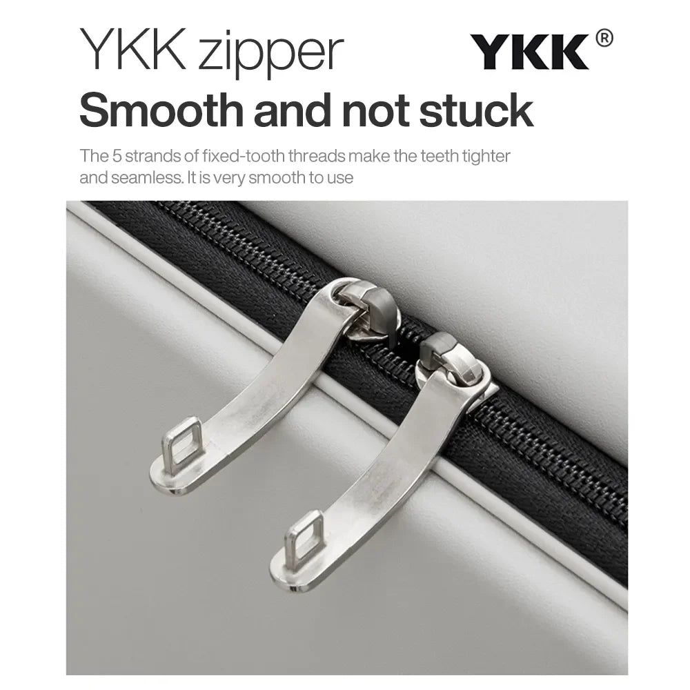 VacationGrabs carry on size luggage dimensions YKK zipper for durability