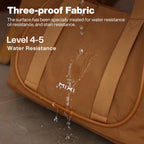 VacationGrabs waterproof duffle bag in tan, ideal for travel and gym