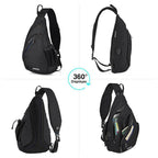 Stylish USB charging crossbody backpack with multiple compartments for easy organization
