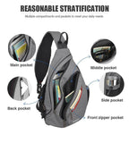 VacationGrabs USB charging crossbody backpack with multiple compartments for easy organization