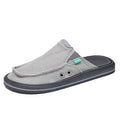 Mens comfortable shoes in gray canvas for casual wear and relaxation