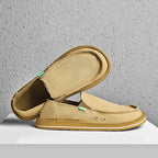 Men's comfortable shoes in beige canvas for casual wear
