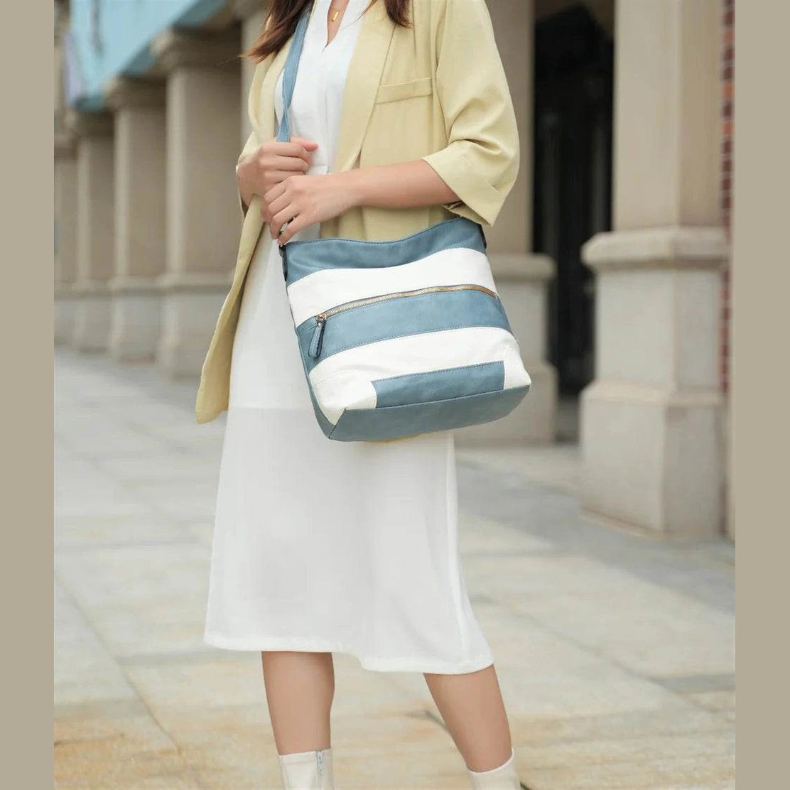 Stylish High-Quality Vegan Leather Shoulder Bag - VacationGrabs