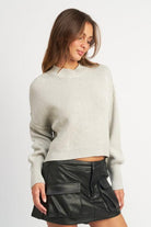 Women's Sweaters Mock Neck Oversized Sweater