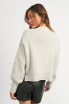 Women's Sweaters Mock Neck Oversized Sweater