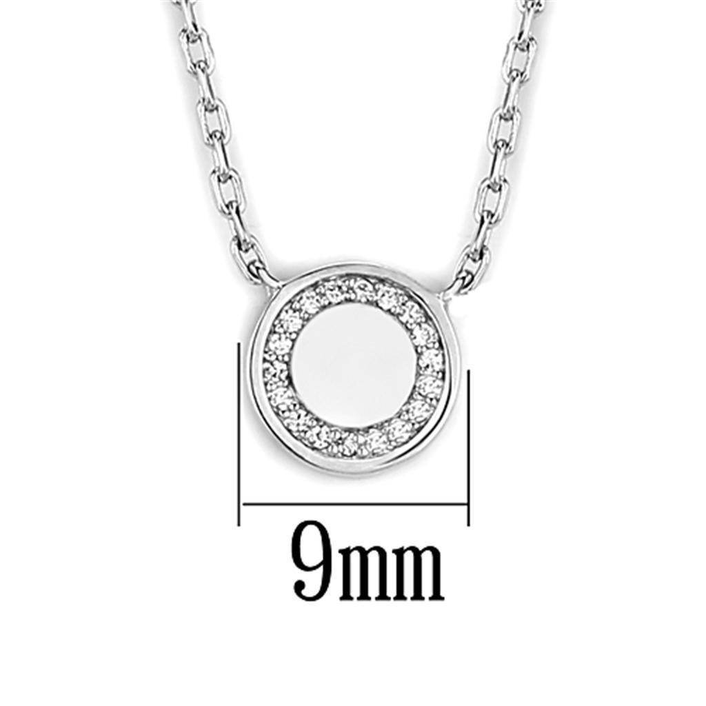 Silver necklace from VacationGrabs featuring a 9mm pendant, perfect modern jewelry for vacation outfits